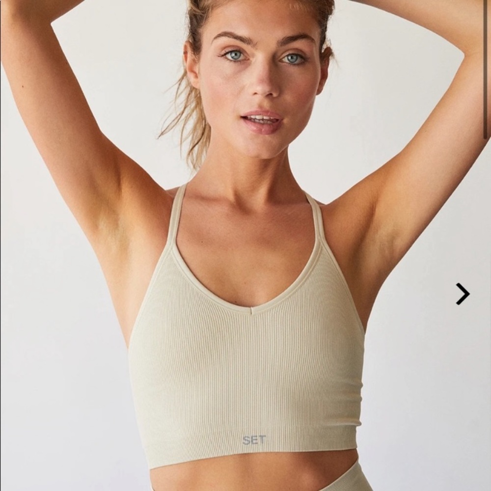 Set Active Sculptflex Ribbed Set in Oat milk